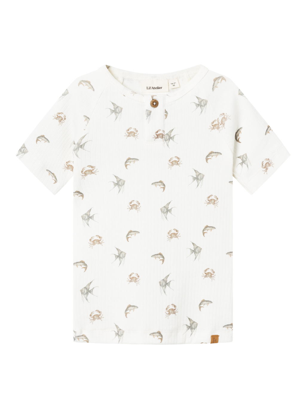 Lil Atelier Gio t-shirt Coconut Milk/Crab