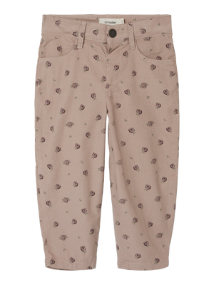 Lil Atelier Bella Cord Pants Gray Floral