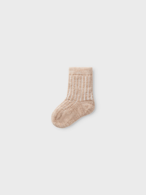 Lil Atelier Rakel Wool Sock Rugby Tan