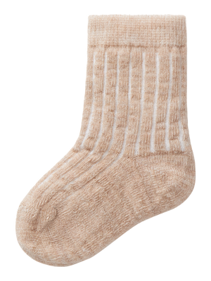 Lil Atelier Rakel Wool Sock Rugby Tan