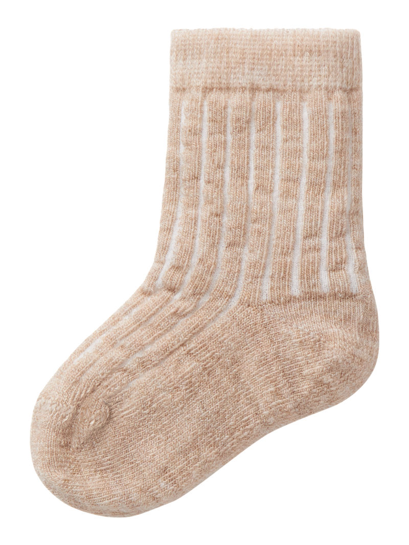 Lil Atelier Rakel Wool Sock Rugby Tan