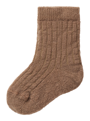 Lil Atelier Rakel Wool Sock Petrified Oak