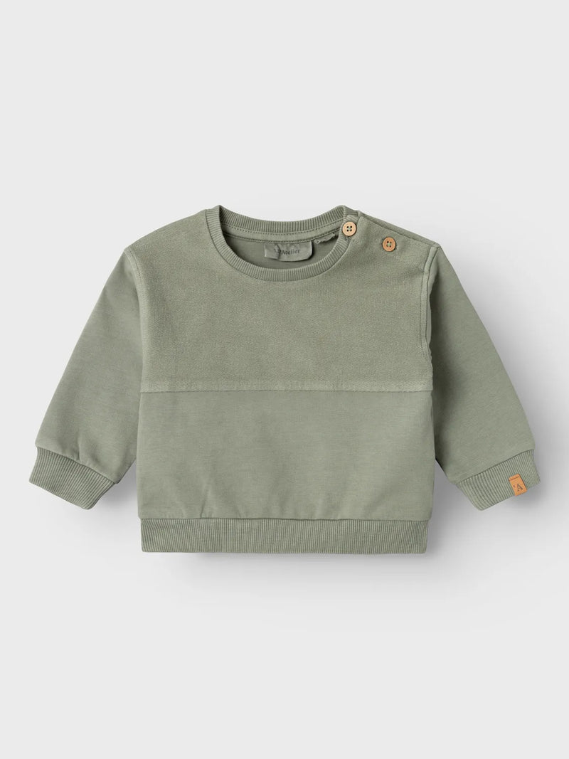 Lil Atelier Mads Reg Sweater Lil Seagrass