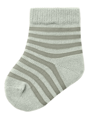 Lil Atelier BabySocks Love Stripe Green Tint