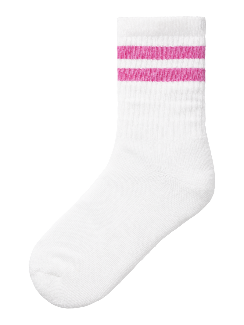 Name it Nan Sock White/Phlox Pink