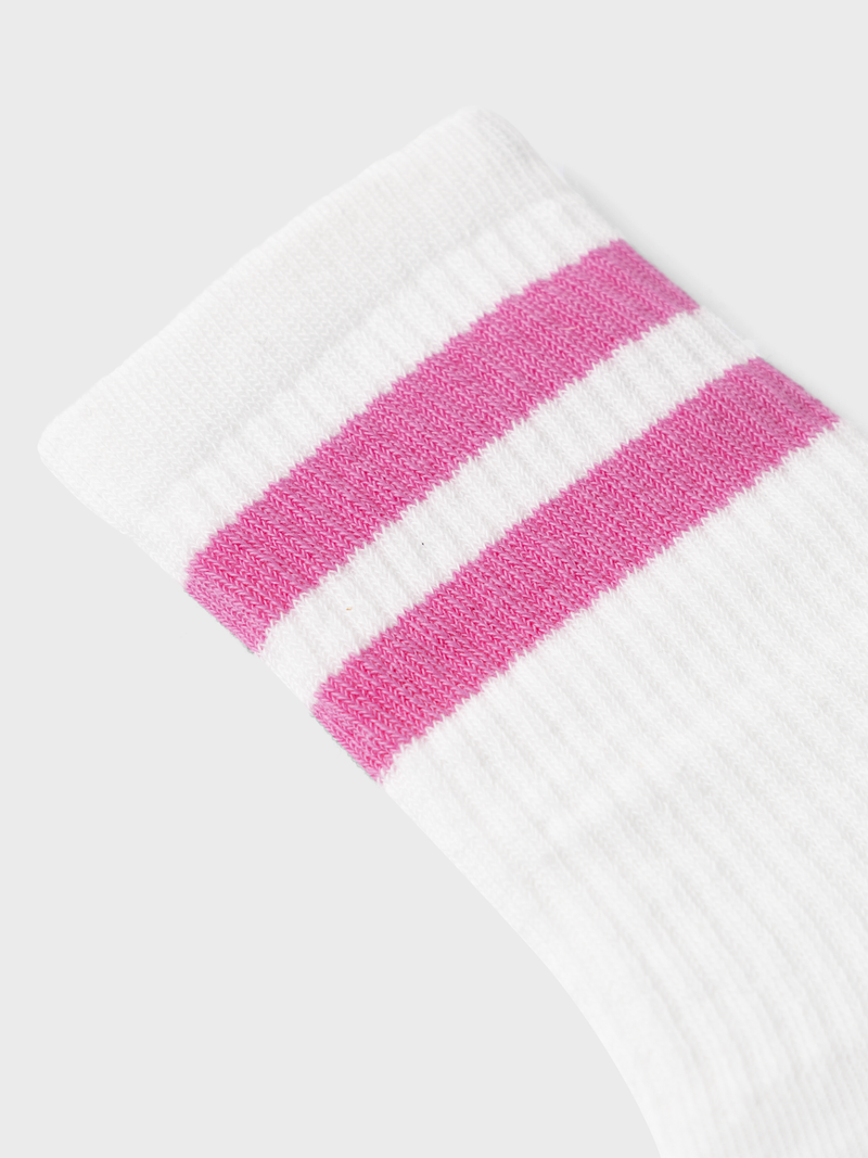 Name it Nan Sock White/Phlox Pink