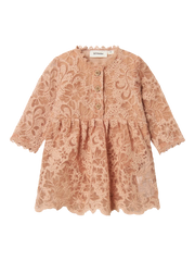 Lil Atelier Roseli Loose Body Dress Rugby Tan