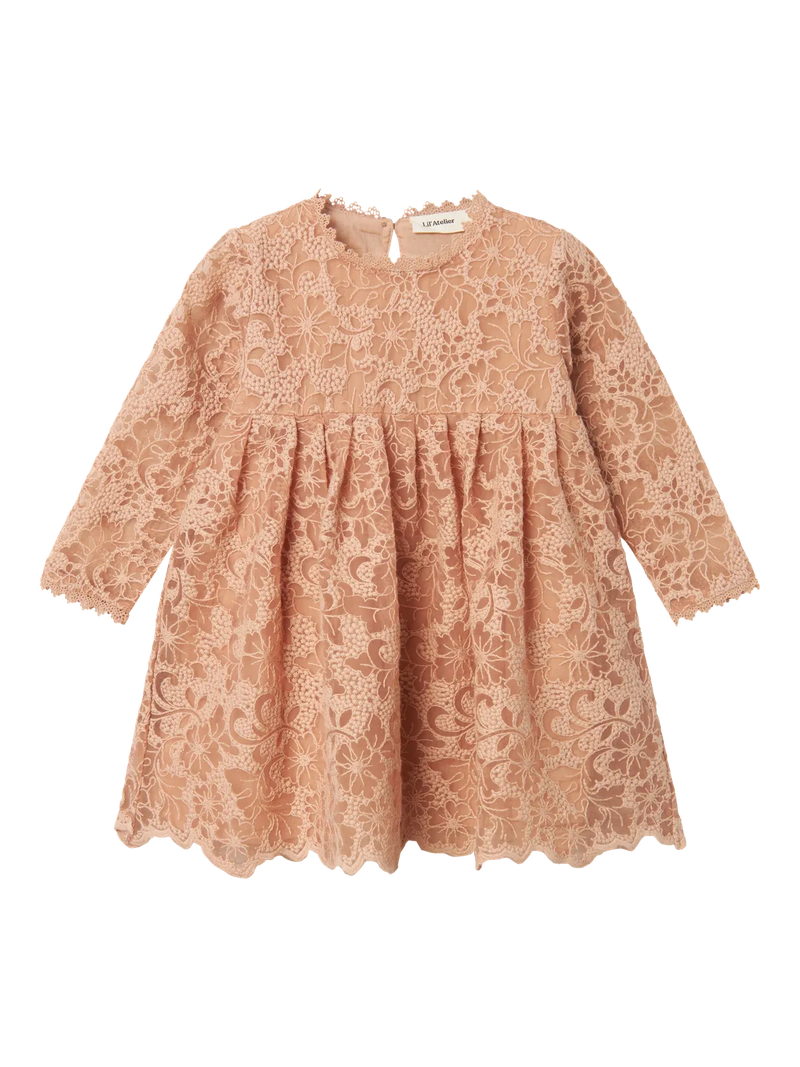 Lil Atelier Roseli Loose Dress Rugby Tan