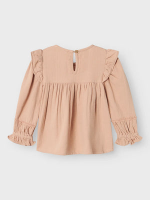 Lil Atelier Salene Loose Shirt Rugby Tan