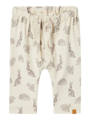 Lil Atelier Geo Pants Turtledove Skog