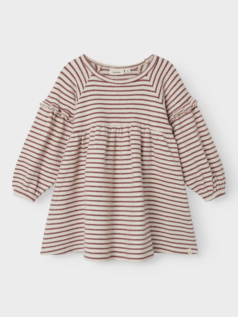 Lil Atelier Thoro Dress Birch/Rose Brown