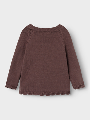 Lil Atelier Laguna Wrap Knit Peppercorn