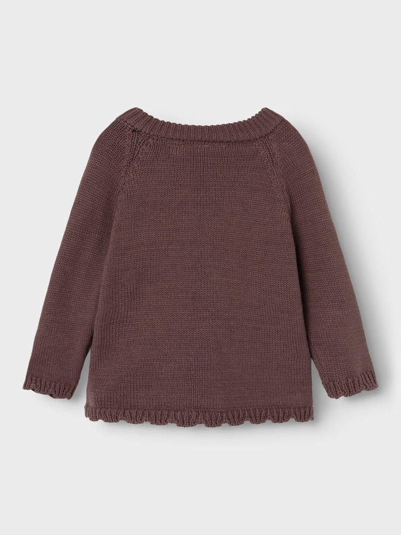 Lil Atelier Laguna Wrap Knit Peppercorn