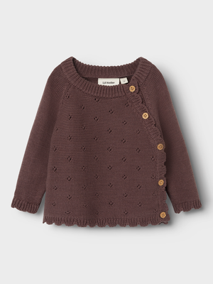 Lil Atelier Laguna Wrap Knit Peppercorn