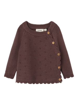 Lil Atelier Laguna Wrap Knit Peppercorn