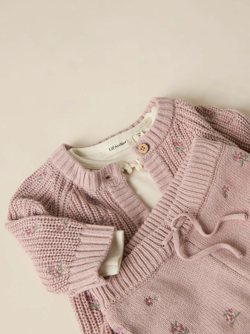 Lil Atelier Emlen Knit Baby Shadow Gray