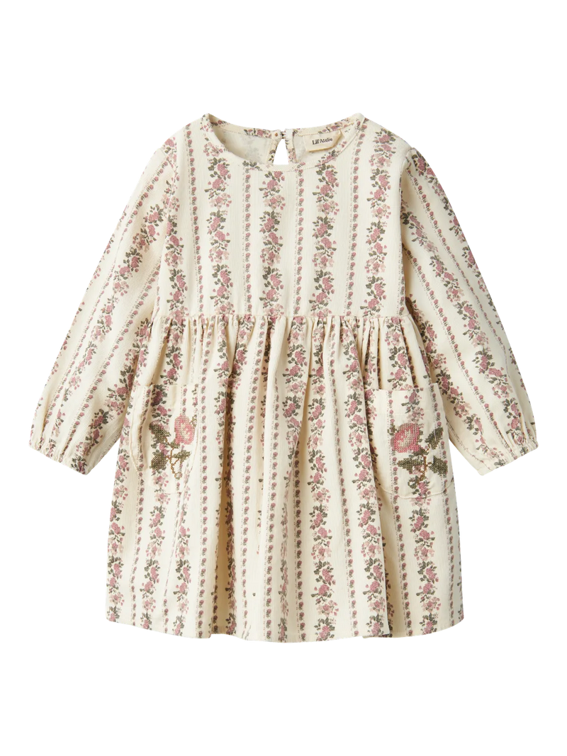 Lil Atelier Tala Cord Dress Turtledove