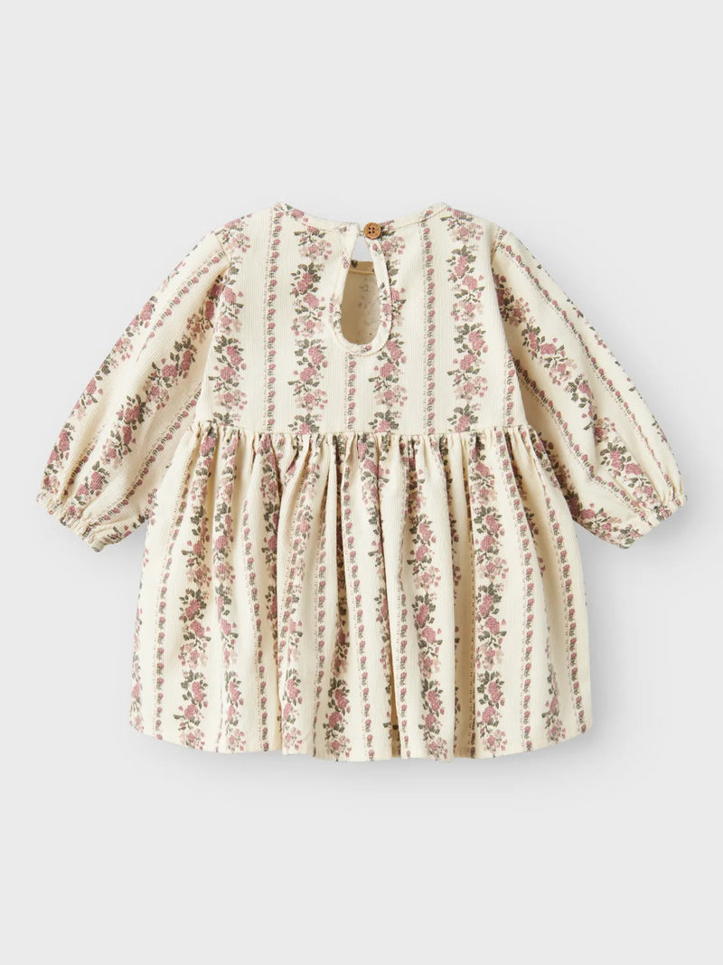 Lil Atelier Tala Cord Baby Dress Turtledove