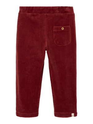 Lil Atelier Saga Velour Pants Spiced Apple