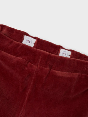 Lil Atelier Saga Velour Pants Spiced Apple