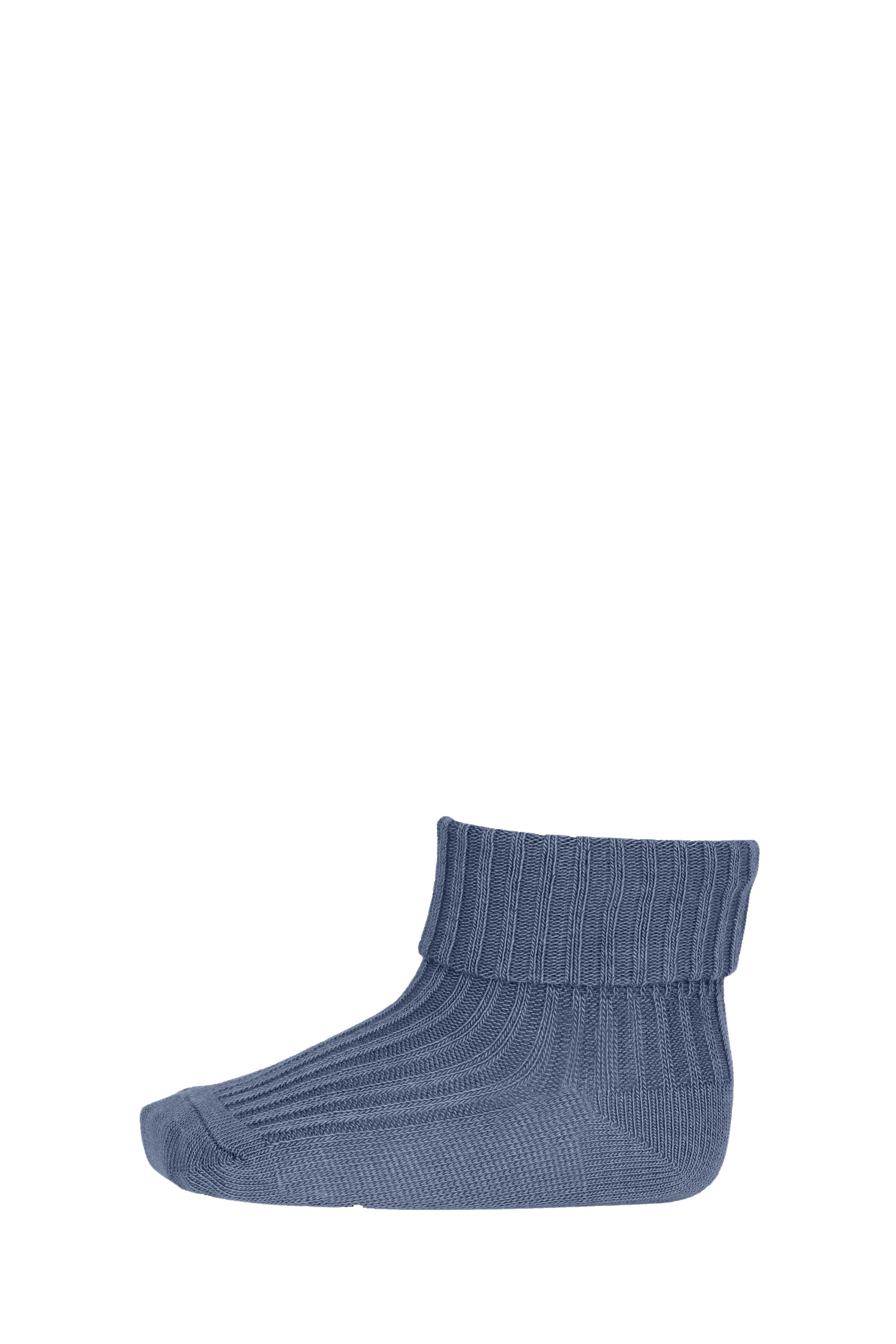 MP Cotton Socks Rib Stone Blue