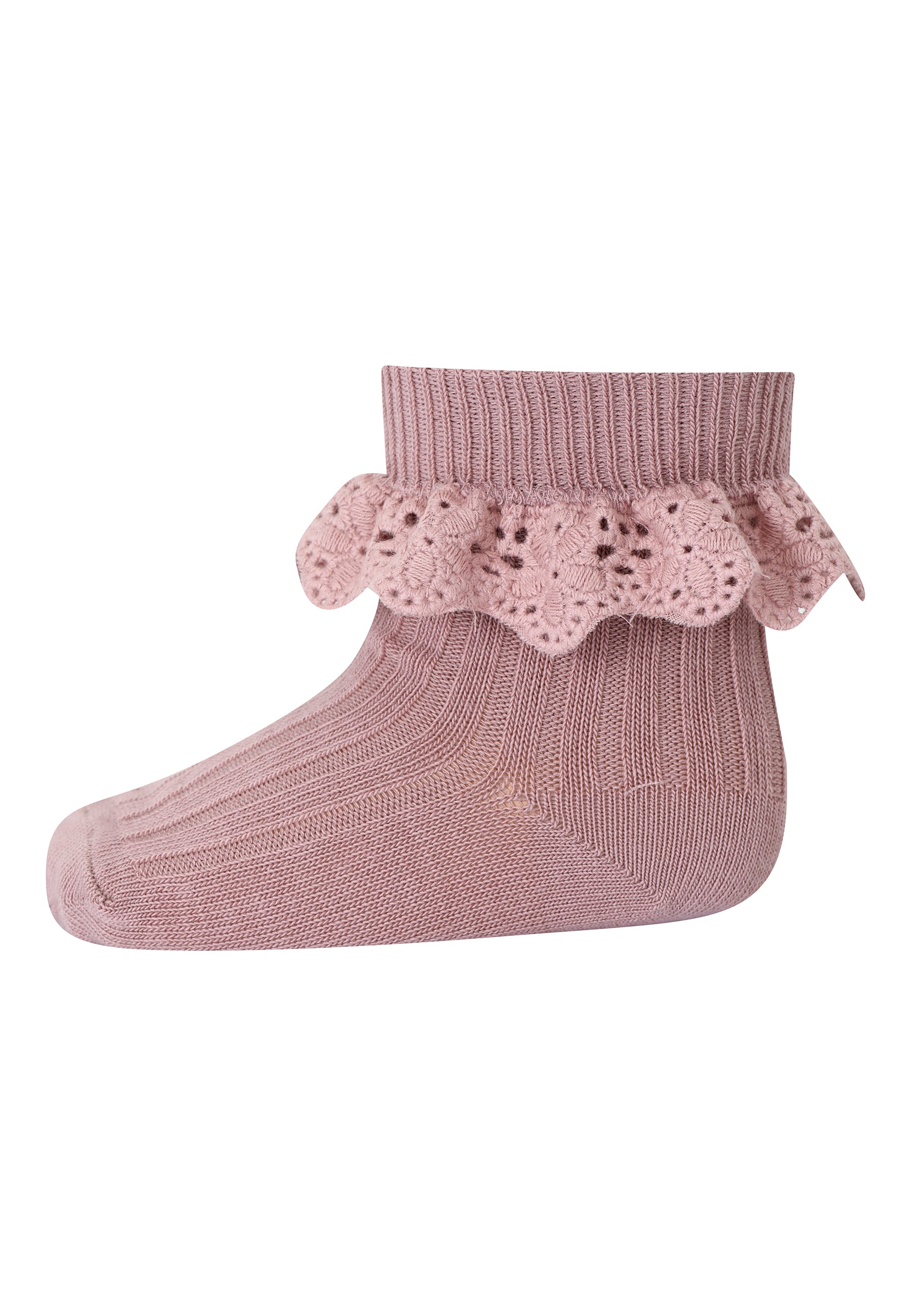 MP Lisa Socks With Lace - Wood Rose