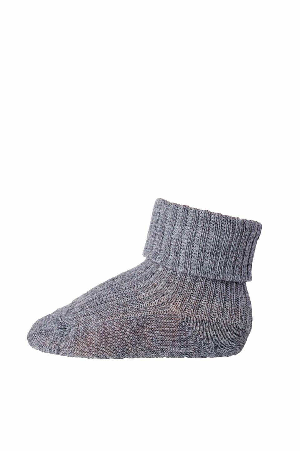 MP Wool Socks Rib Grey Melange