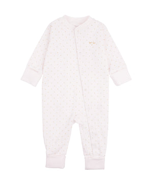 Livly Saturday Overall  Pink Golden Dot