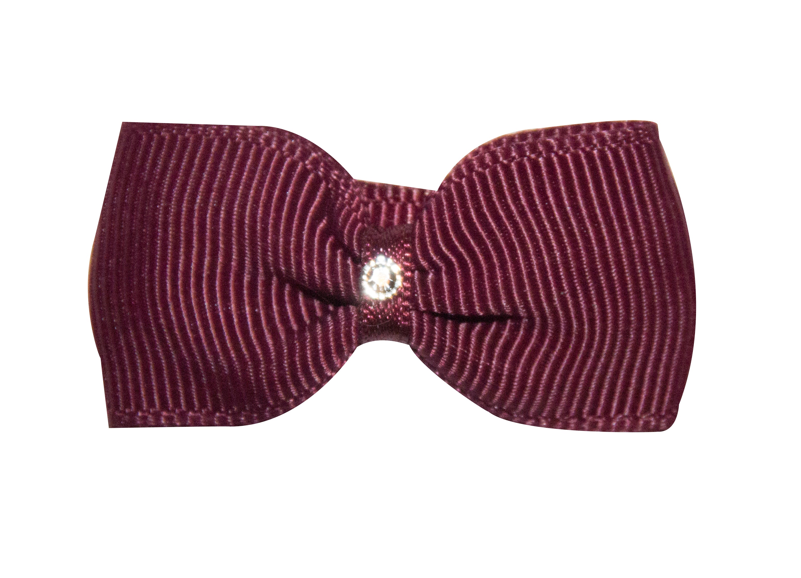 Liten babysløyfe med Swarovski Burgundy