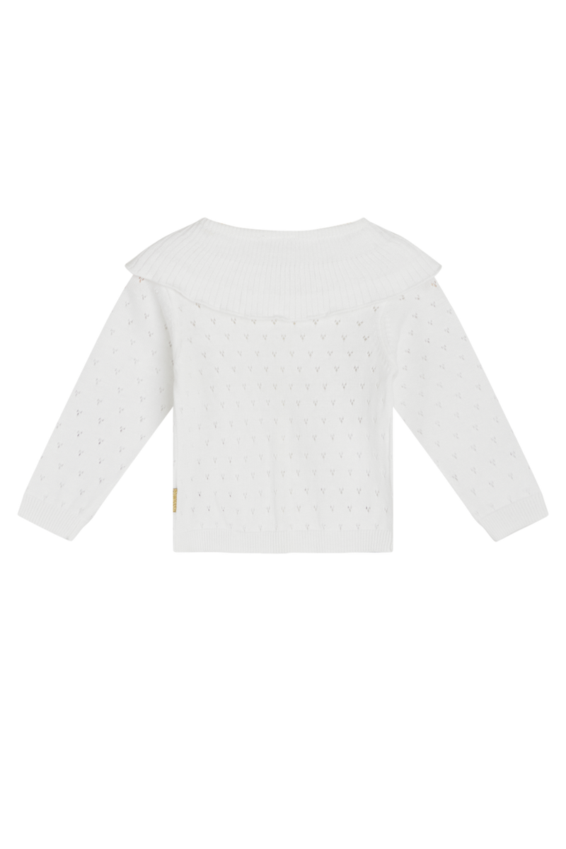 Hust and Claire Pen Cardigan White