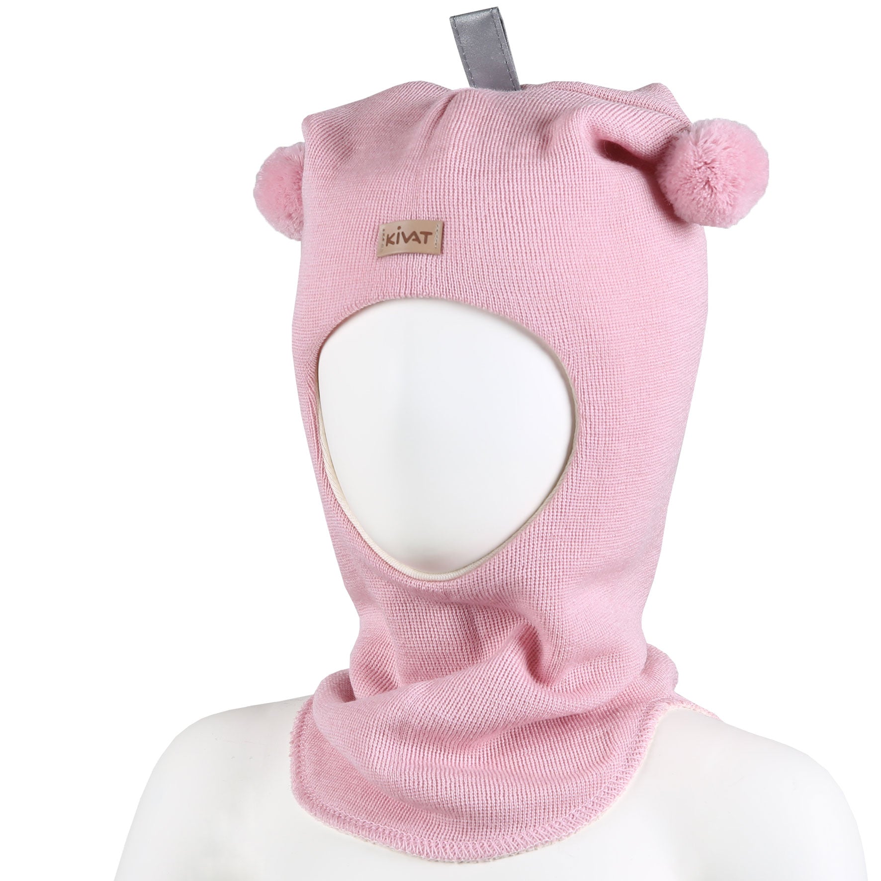 Balaclava Lue Ull Rosa m/kivat skinnlapp