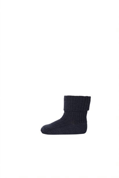 MP Wool Socks Rib Dark Denim Melange