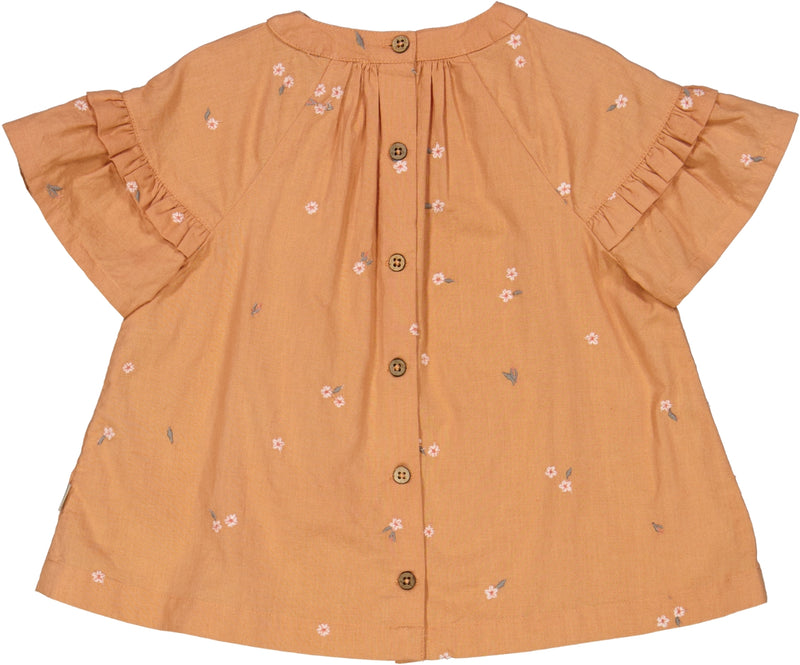 Wheat Dress Siff Embrodery flower