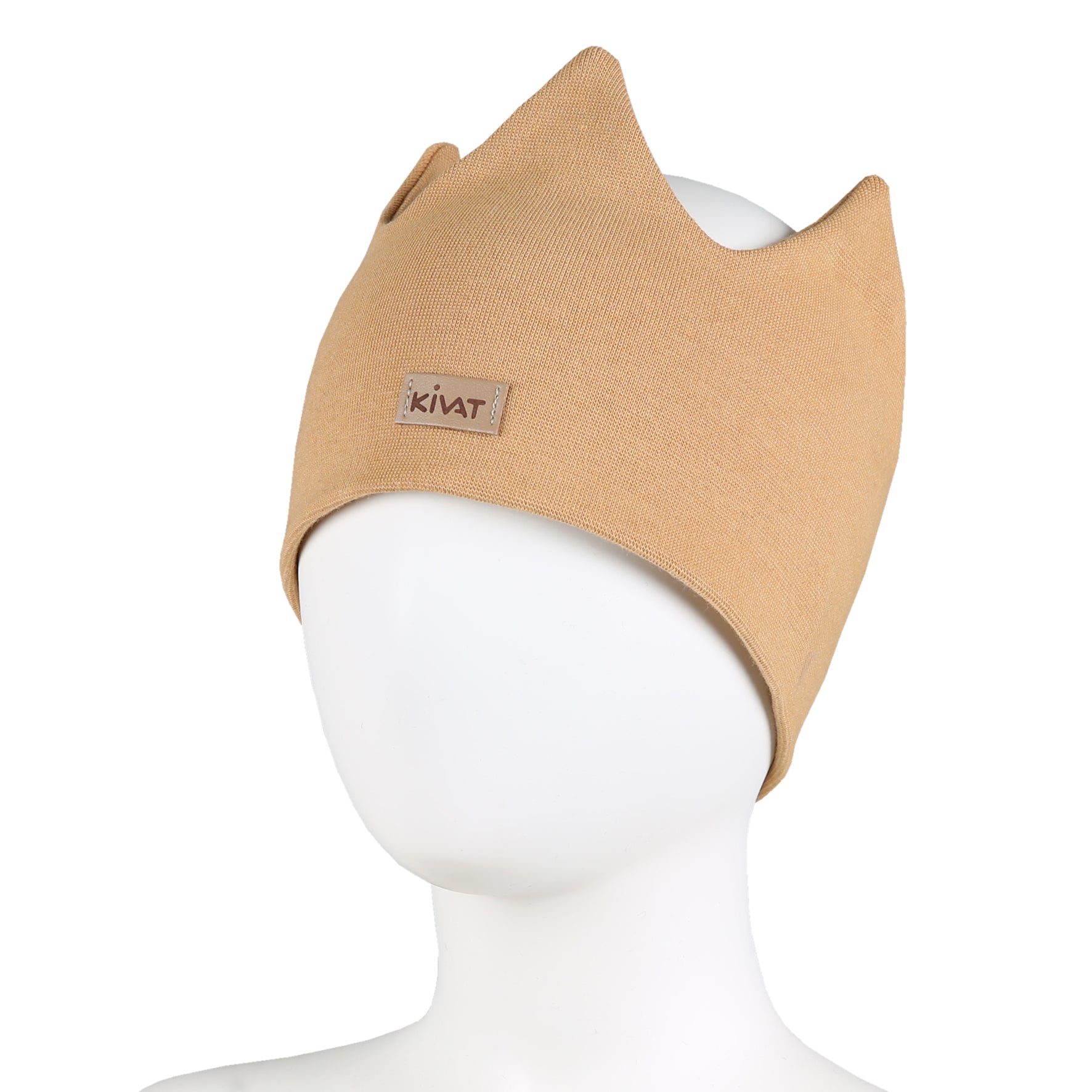 Kivat Krone Pannebånd Kamel m/kivat skinnlapp