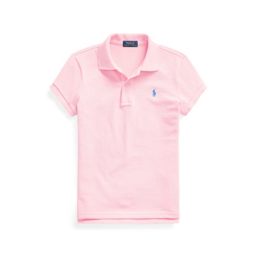 Ralph Lauren Cotton Mesh Polo Shirt CARMEL PINK