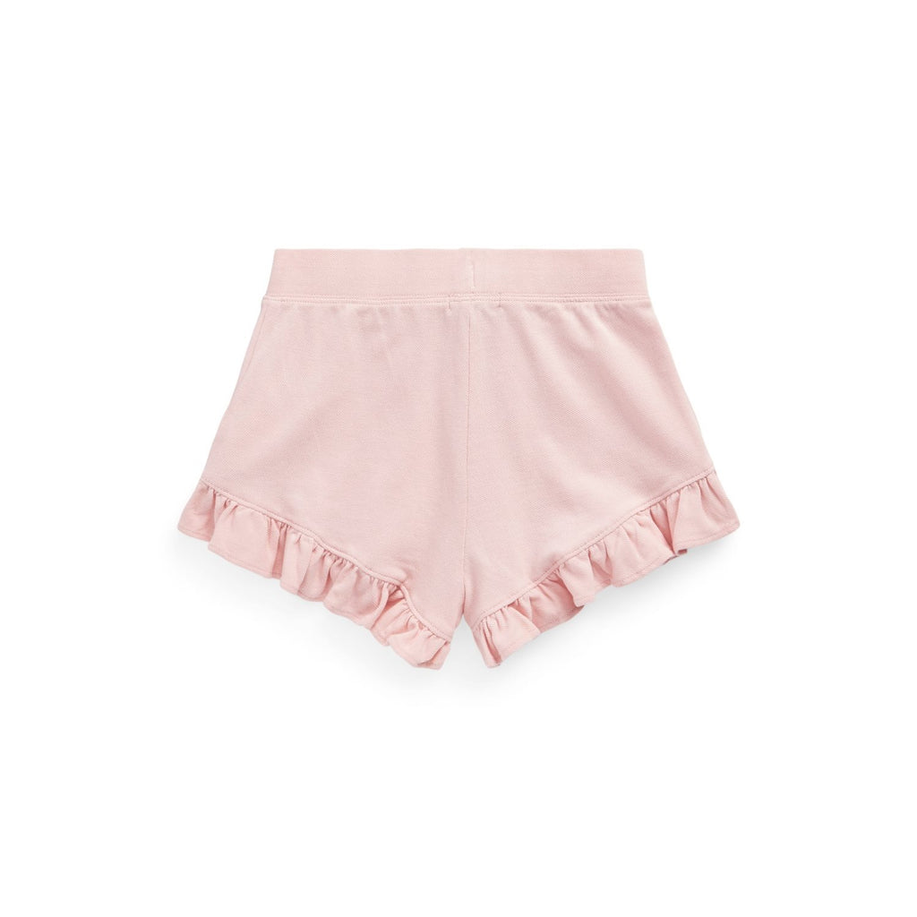 Ralph Lauren Ruffled Cotton Mesh Shorts Hint Of Pink