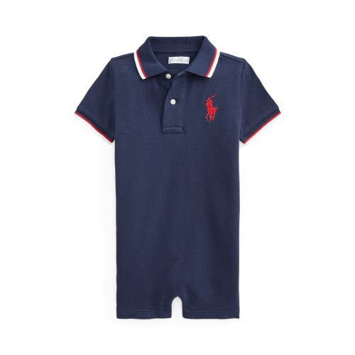 Ralph Lauren Big Pony Cotton Mesh Polo Shortall Navy