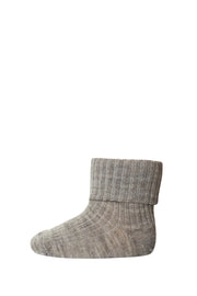 MP Wool Socks Rib Light Brown Melange