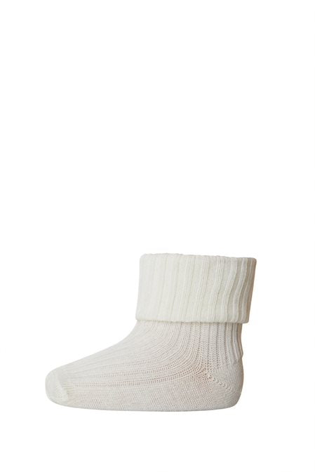 MP Wool Socks Rib Creme White