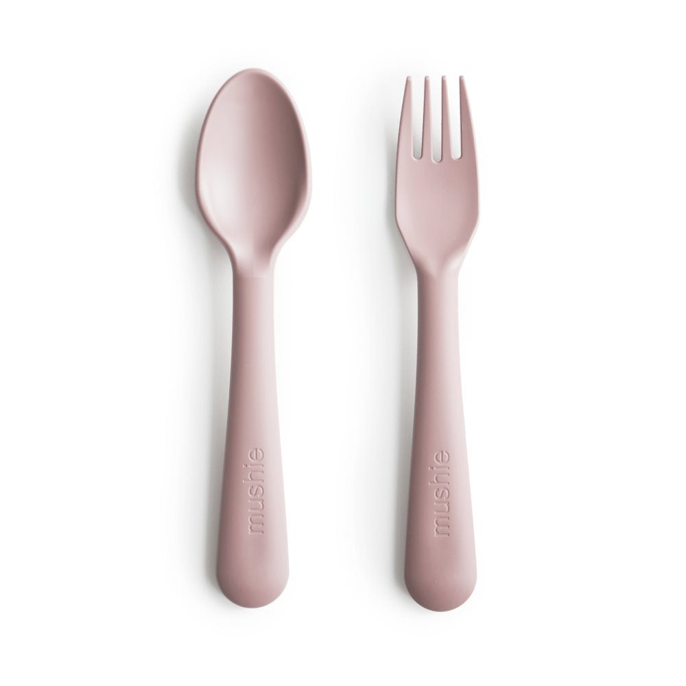 Mushie Fork & Spoon Blush