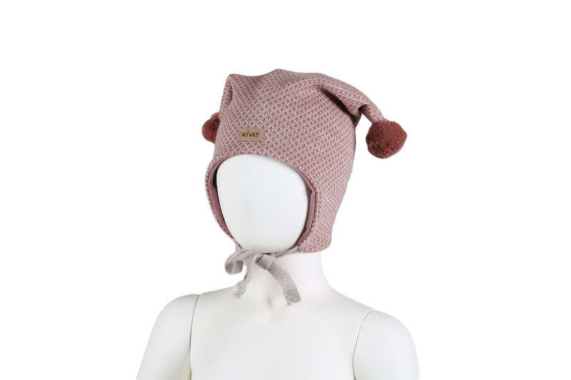 Kivat Lue Ull Ruter Rosa m/skinnlapp