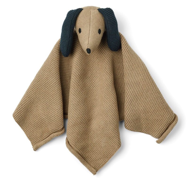 Liewood Milo knit cuddle cloth Dog / Oat mix