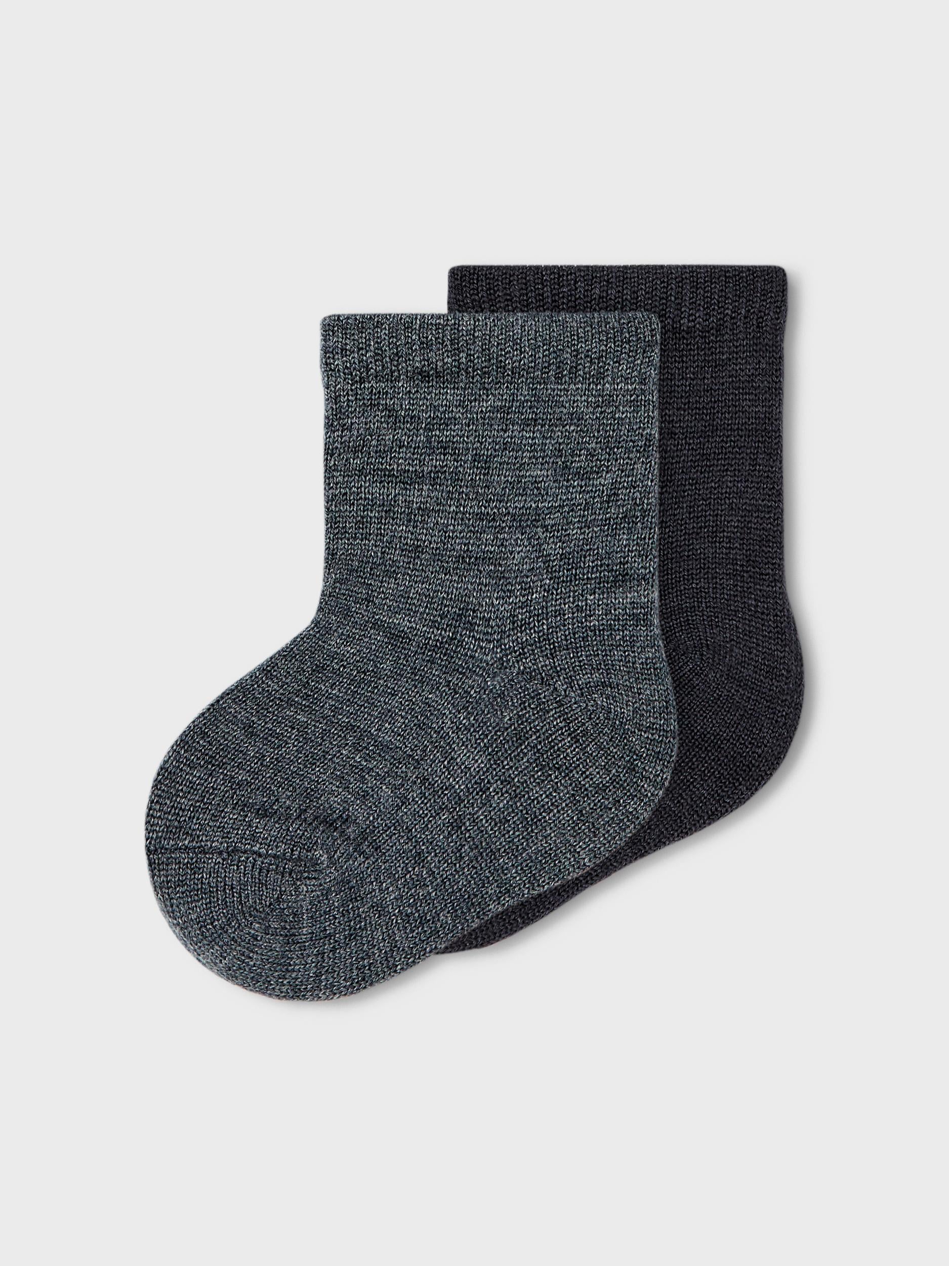 Name it Wakta Wool Socks 2pk Blue Graphite