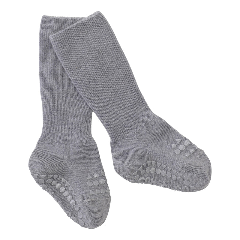 GoBabyGo Non-slip socks - Wool- Grey Melange