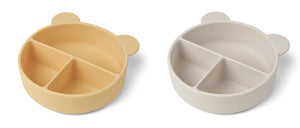 Liewood Connie divider bowl - 2 pack Jojoba/Sea shell mix