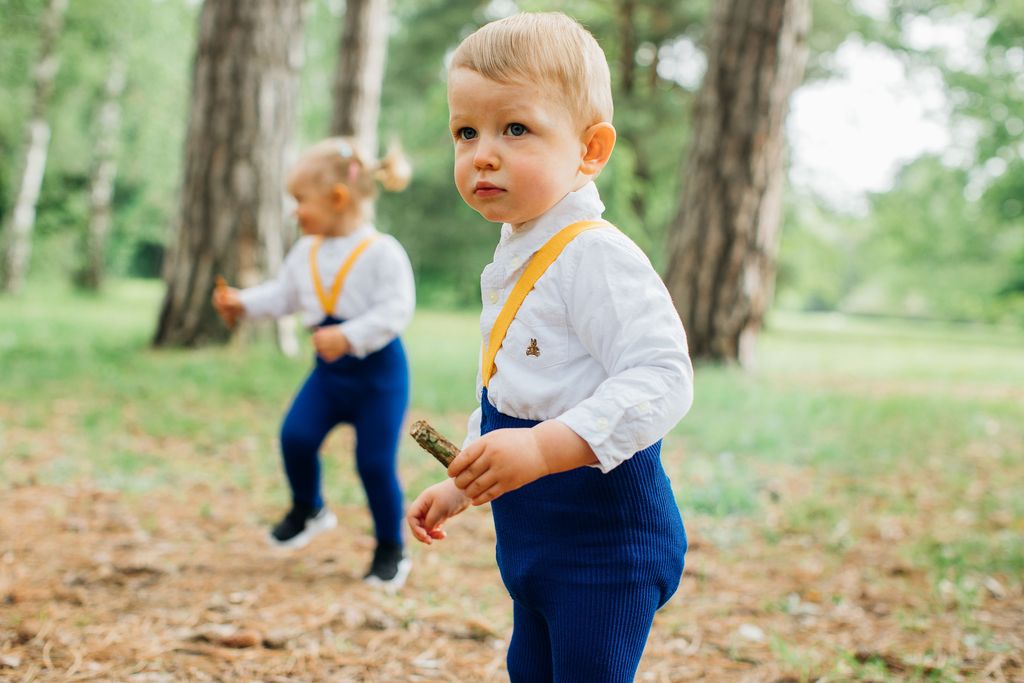 Silly Silas Tights Blue/Yellow