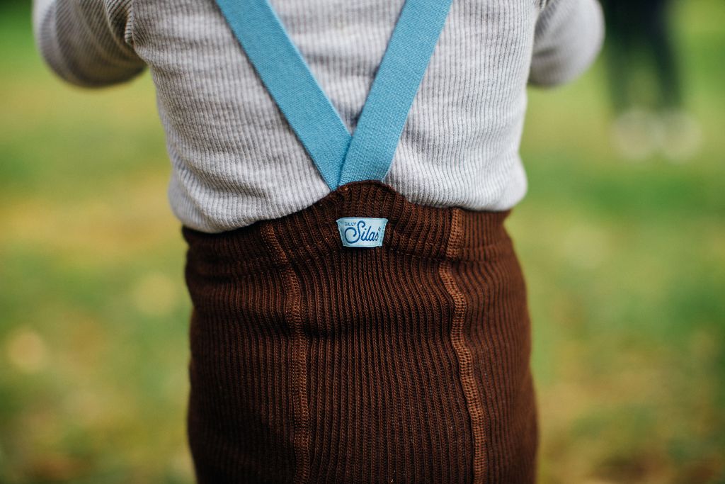 Silly Silas Tights Brown/Light Blue