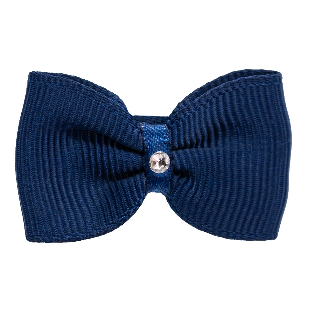 Liten babysløyfe med krystall Navy