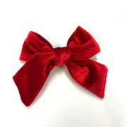 Ekstra Stor sløyfe (4 loop) Fløyel Scarlet Red