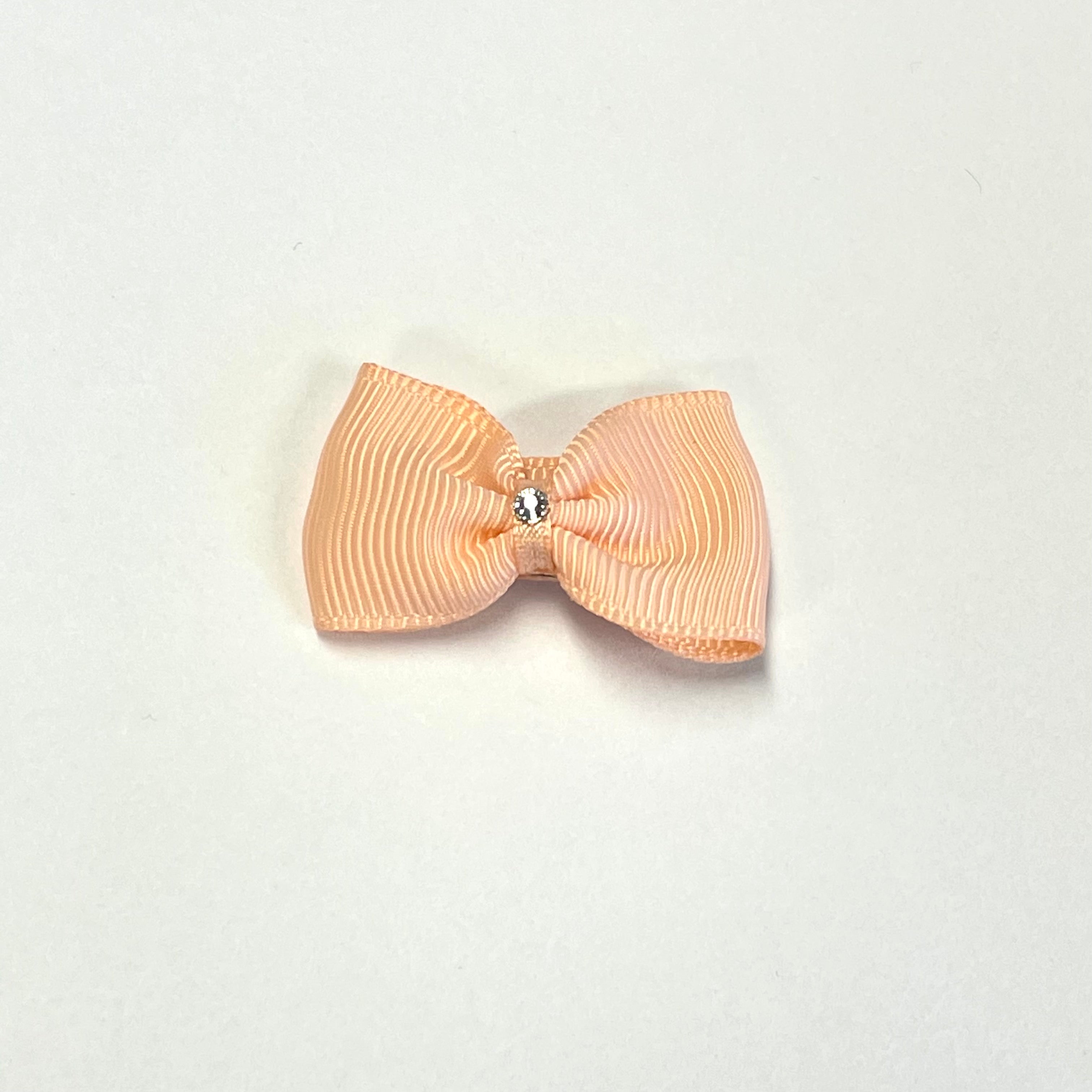 Liten babysløyfe med Swarovski Petal Peach